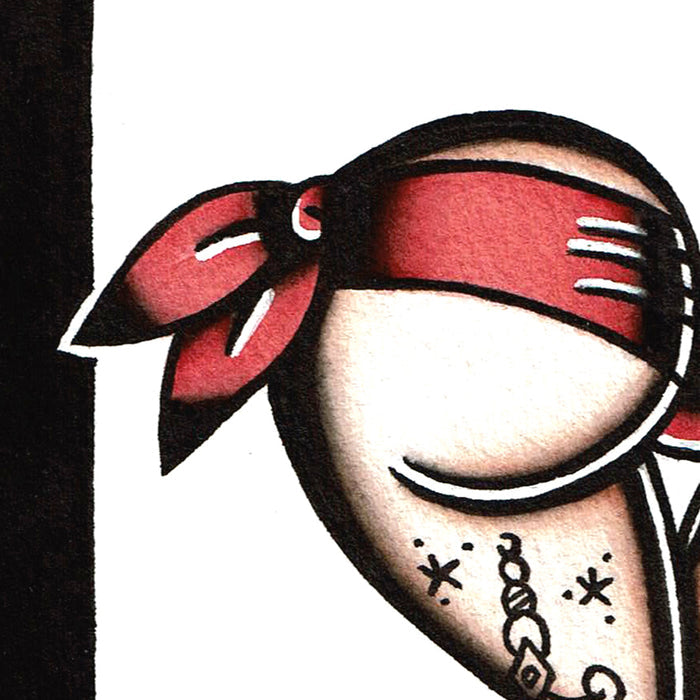 Pink Scrunch Butt Heart Original Painting