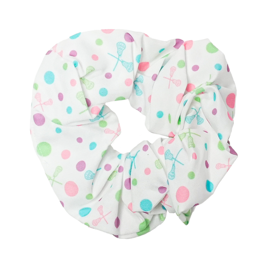 Polka Dot and Lacrosse Stick Scrunchie