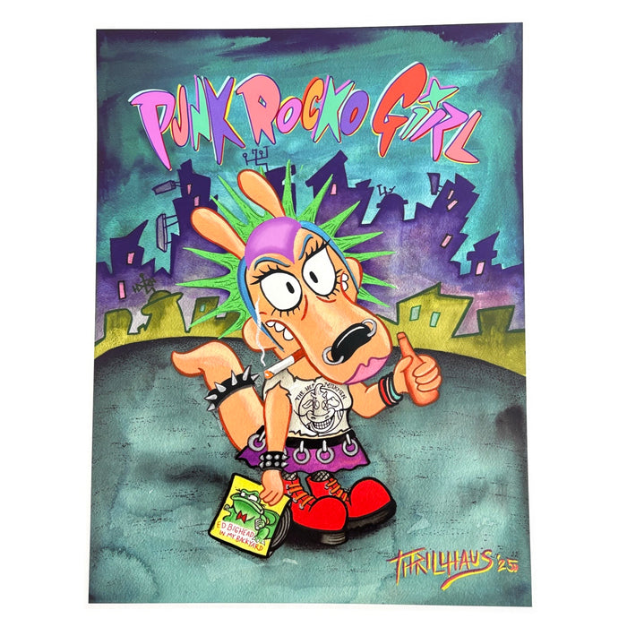 Punk Rocko Girl Print