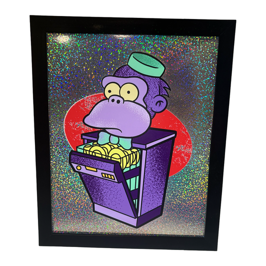 Purple Monkey Dishwasher Holographic Print