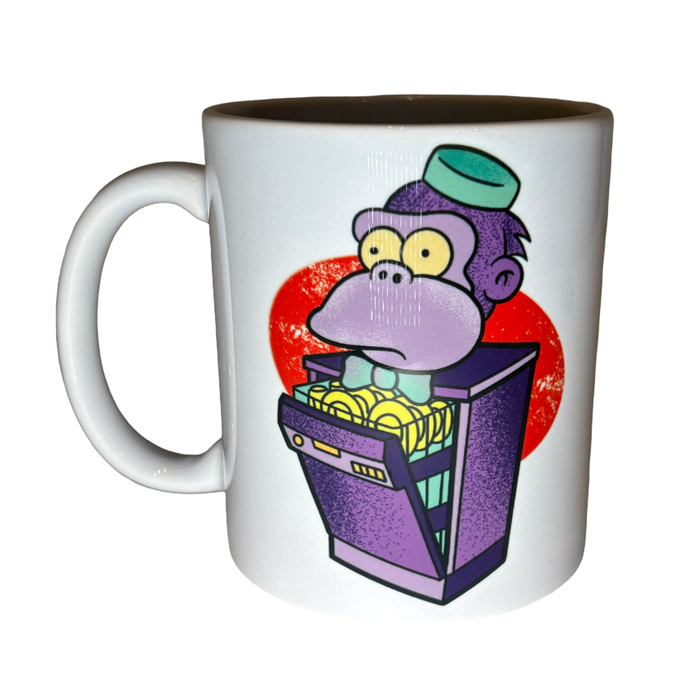 Purple Monkey Dishwasher Mug