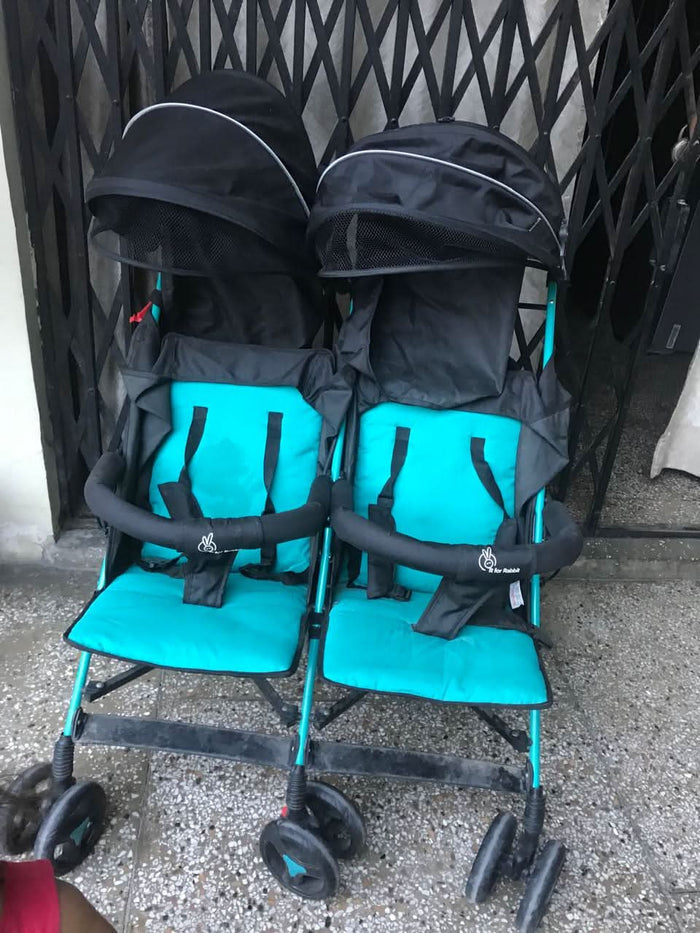 R FOR RABBIT Ginny & Johnny Twin Stroller/Pram for Baby
