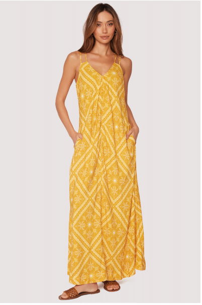 Radiant Retreat Maxi Dress - Golden Yellow