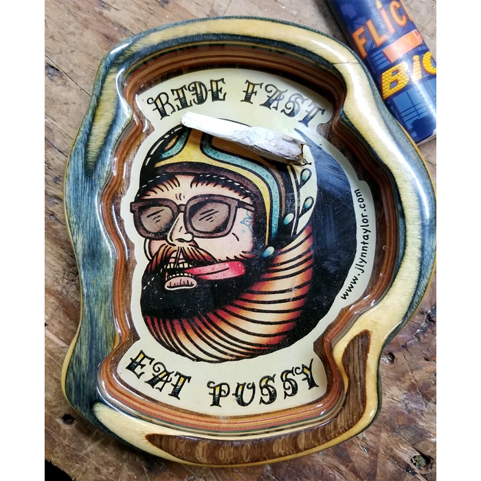 American traditional tattoo flash Ride Fast Biker Head watercolor sticker.
