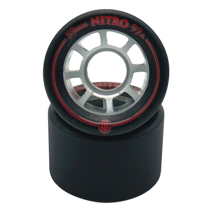 Rollerbones Nitro Black Roller Skate Wheels 59mm