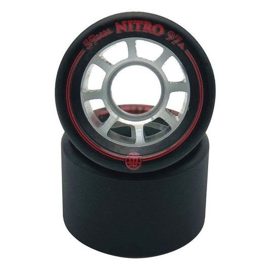 Rollerbones Nitro Black Roller Skate Wheels 59mm
