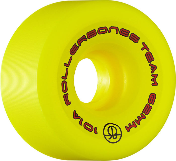 Rollerbones Team Logo 62mm Yellow Roller Skate Wheels