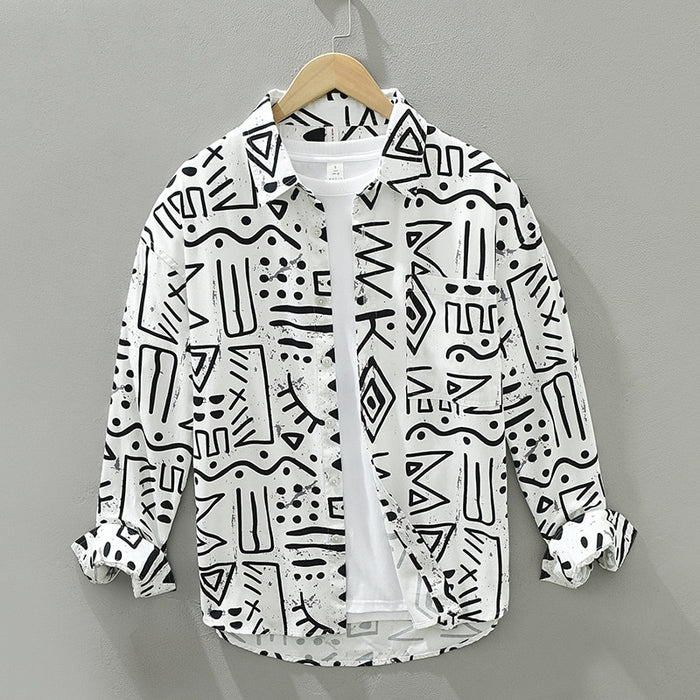 Russel-Etrou Casual Button-Up Shirt