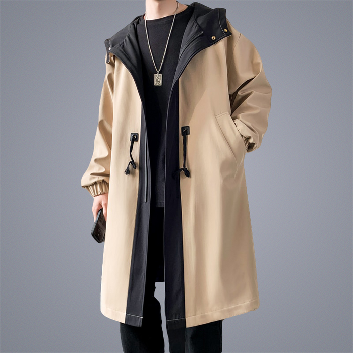 Russel-Etrou Two-Tone Cozy Overcoat