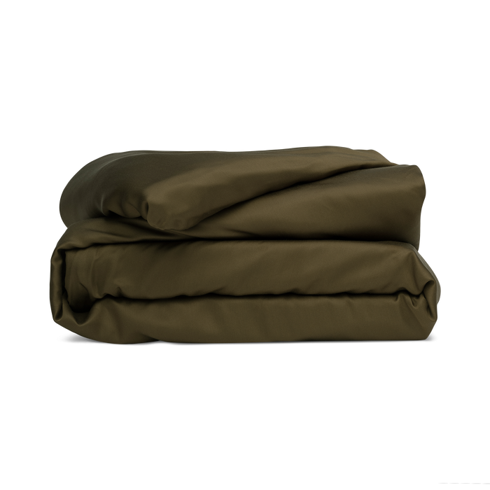 Sateen Duvet Cover in Forest Green