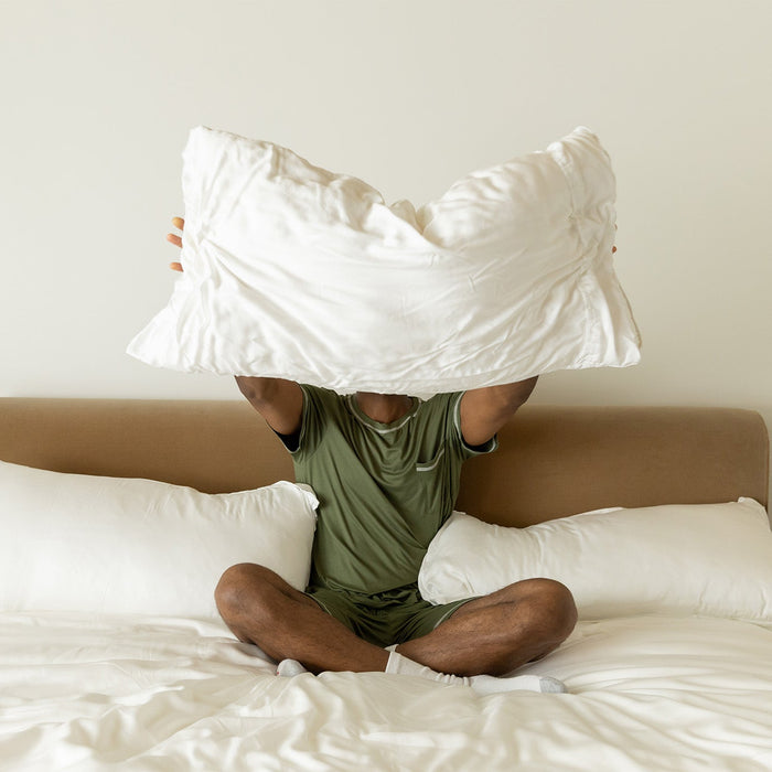 Sateen Pillowcase Set in Ivory White