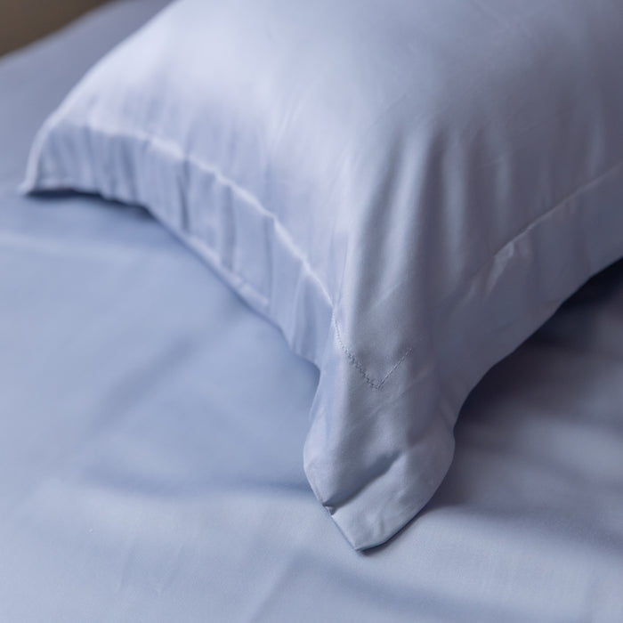 Sateen Sham Set in Dream Blue