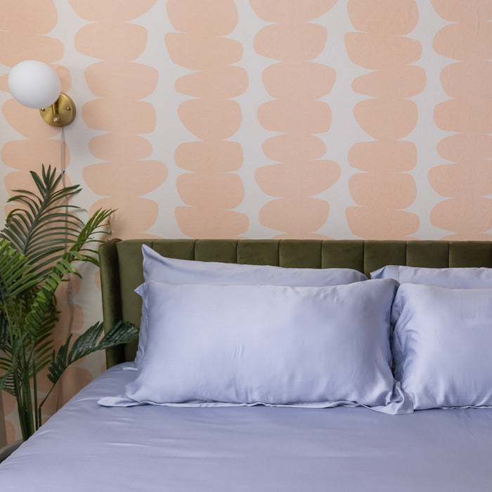 Sateen Sham Set in Dream Blue
