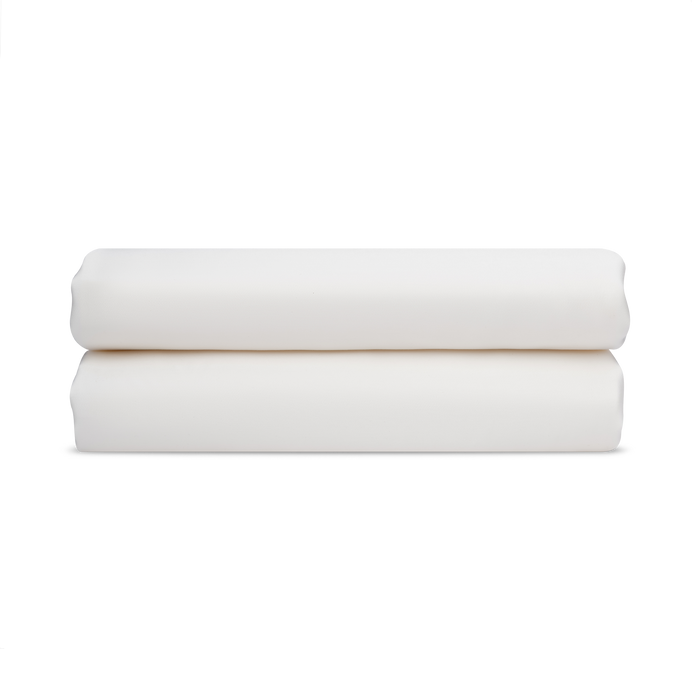 Sateen Sham Set in Ivory White