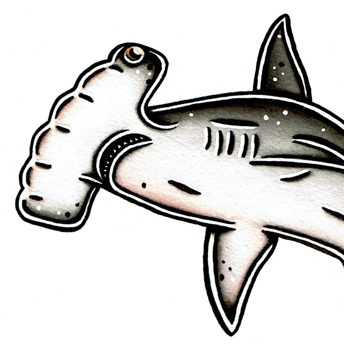Scalloped Hammerhead Shark Original Painting