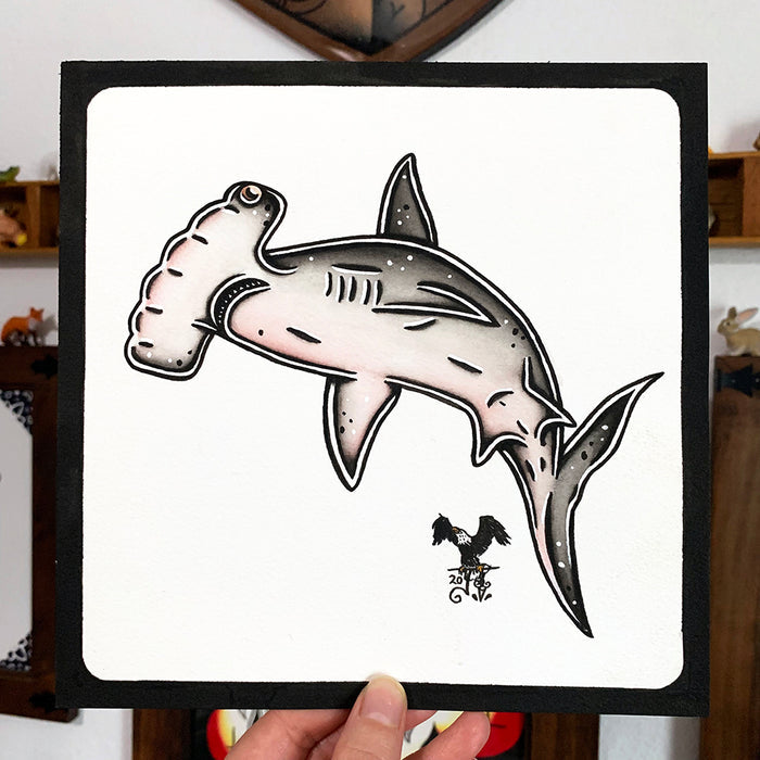 Scalloped Hammerhead Shark Original Painting