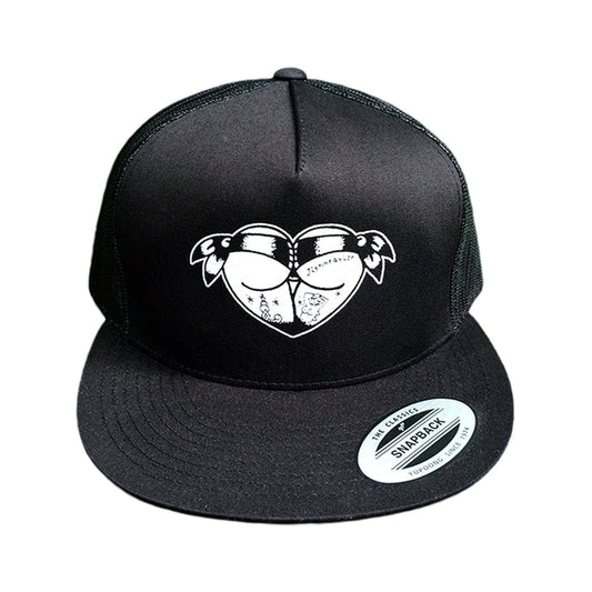 American traditional tattoo flash stipple scrunch butt bikini butt heart mesh snapback hat.