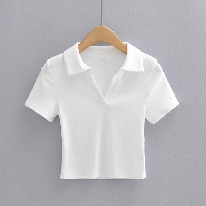 Sienna Classic Polo Crop Top
