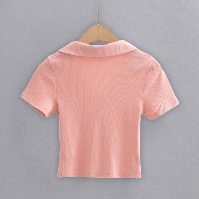 Sienna Classic Polo Crop Top