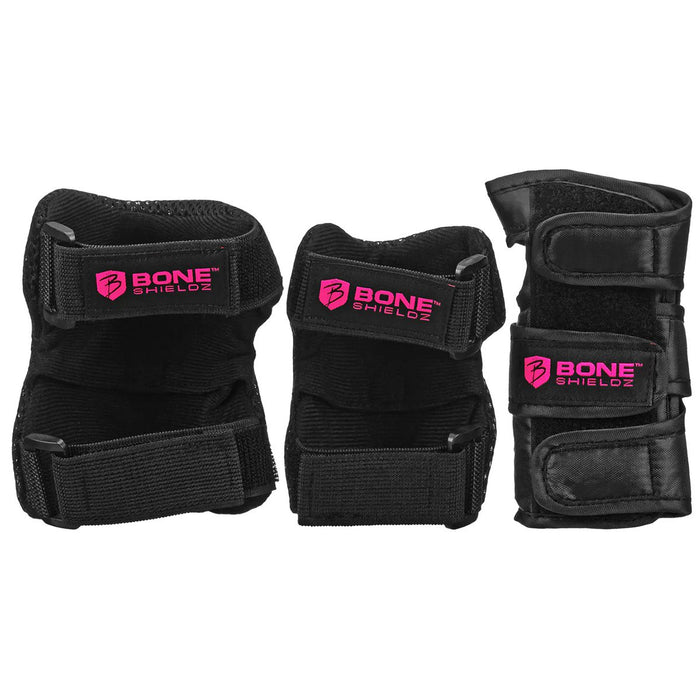 Skate Protective Gear Roller Derby Cruiser 3000 Youth Tri pack Black Pink