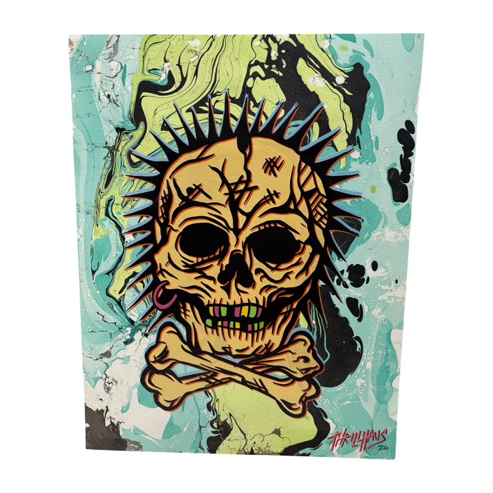 Skull Punk Printed Painting