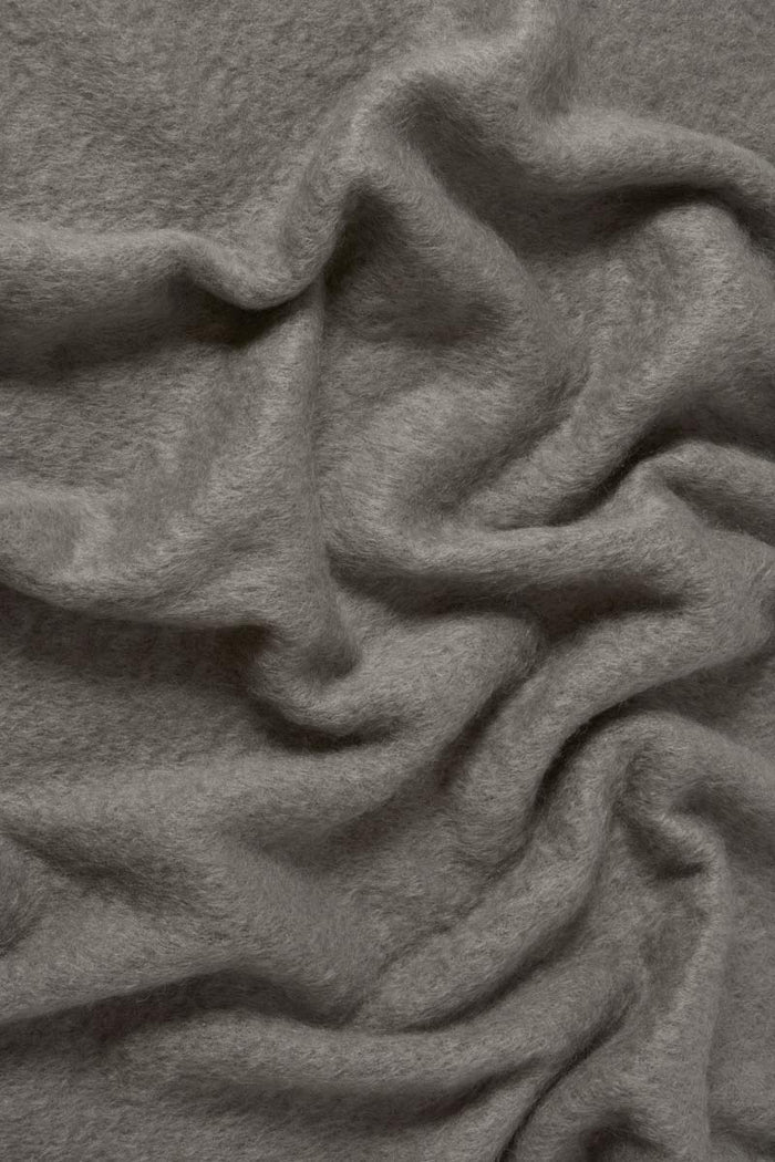 Slate Grey Mohair Chair Throw