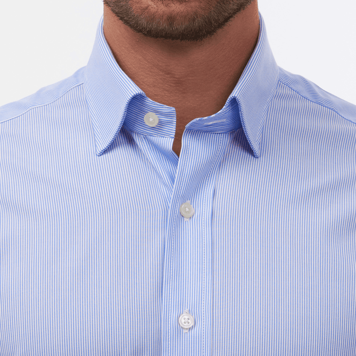 Small Bengal Stripe Azure Formal Shirt