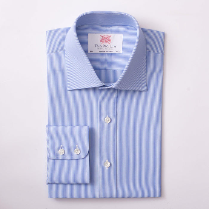 Small Bengal Stripe Azure Formal Shirt