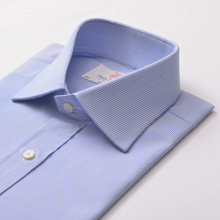 Small Bengal Stripe Azure Formal Shirt