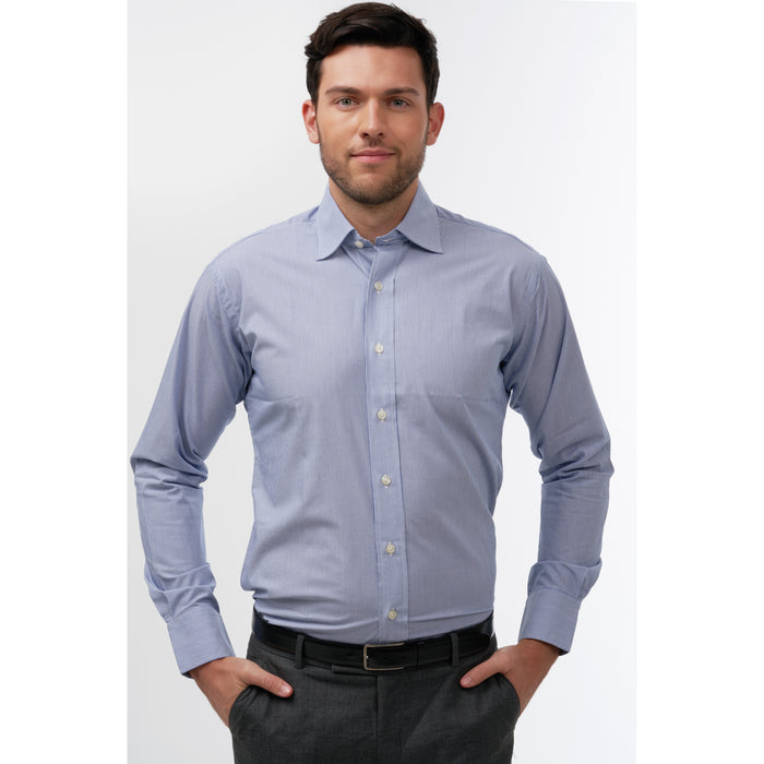 Small Bengal Stripe Royal Blue Formal Shirt