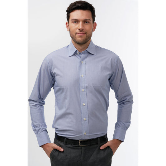 Small Bengal Stripe Royal Blue Formal Shirt