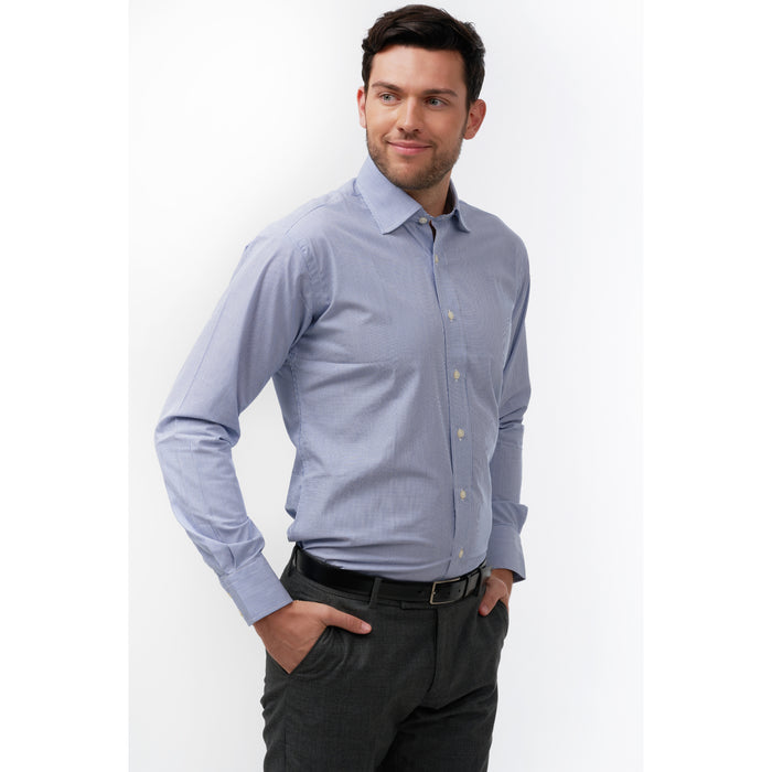Small Bengal Stripe Royal Blue Formal Shirt