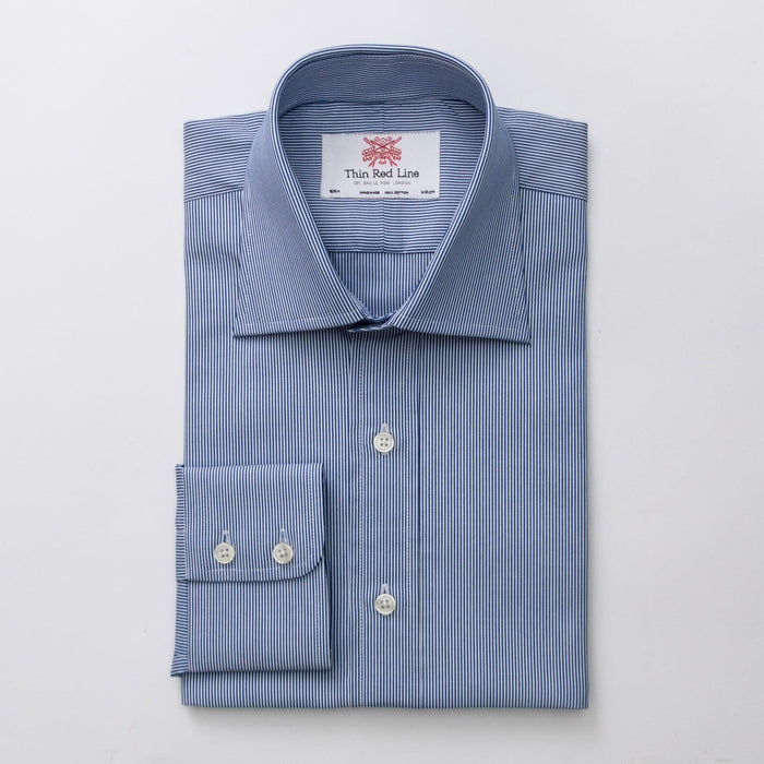 Small Bengal Stripe Royal Blue Formal Shirt