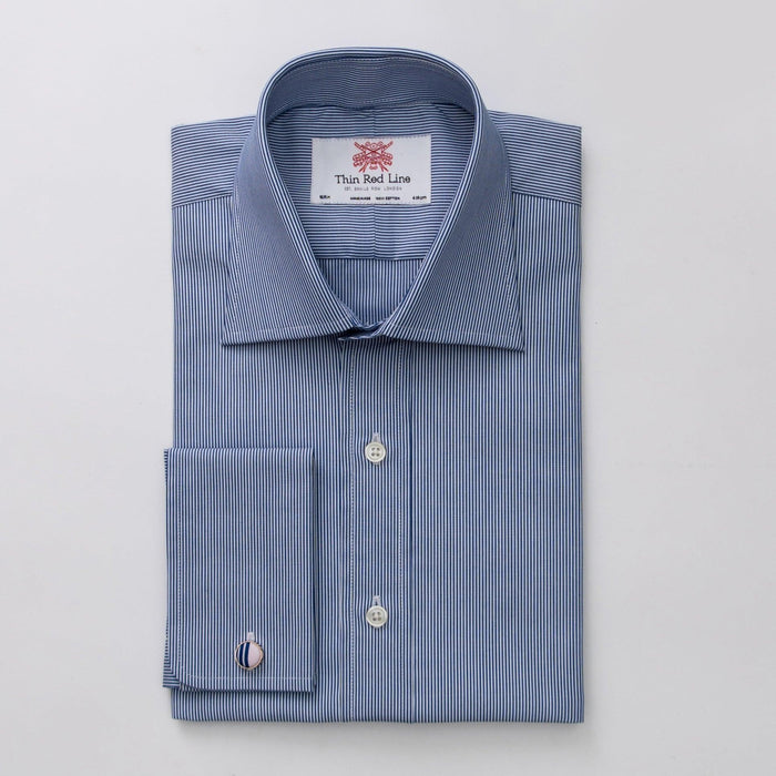 Small Bengal Stripe Royal Blue Formal Shirt