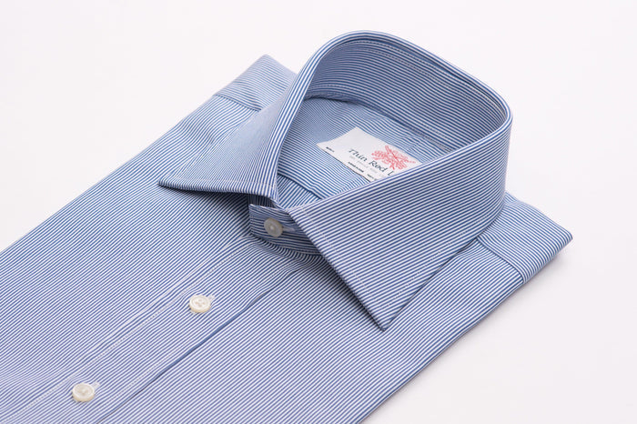 Small Bengal Stripe Royal Blue Formal Shirt