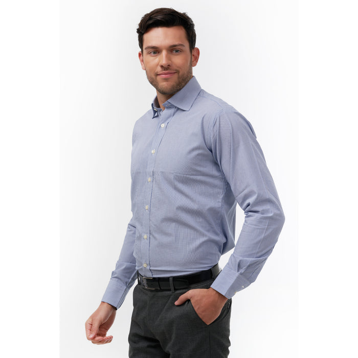Small Bengal Stripe Royal Blue Formal Shirt