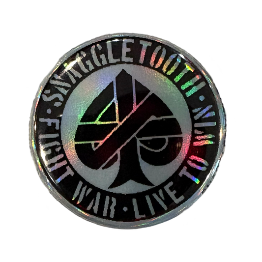 Snaggletooth Holographic 1.25” Button