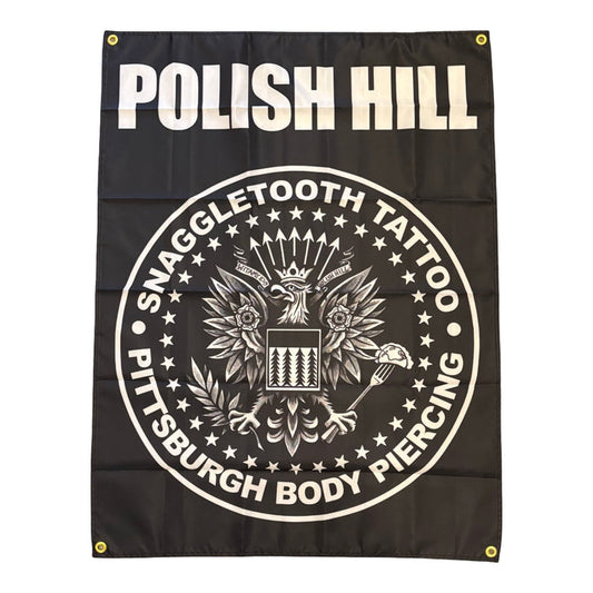 Snaggletooth Polish Hill Flag