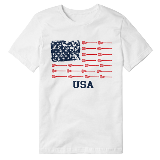 Stars And Sticks Lacrosse Tee