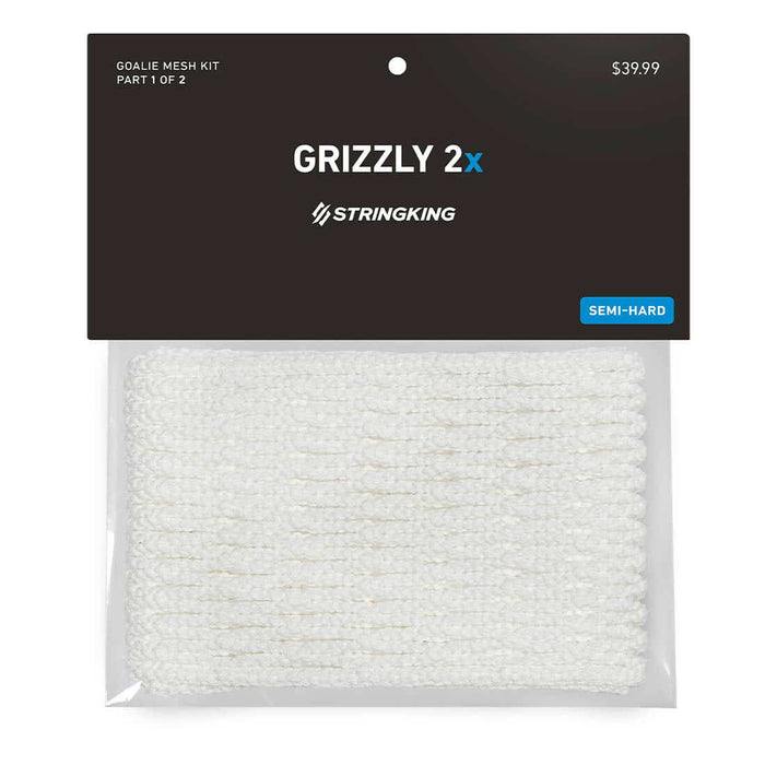Stringking Grizzly 2X Goalie Mesh - White