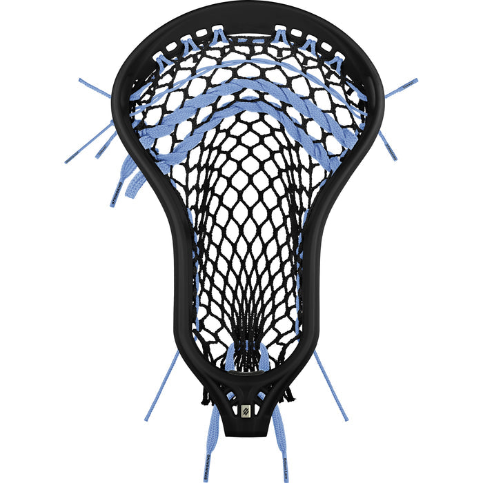 StringKing Mark 3V Strung Lacrosse Head - Black/Carolina