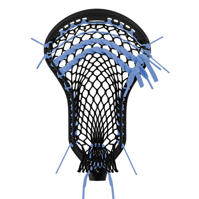 StringKing Mark 3V Strung Lacrosse Head - Black/Carolina