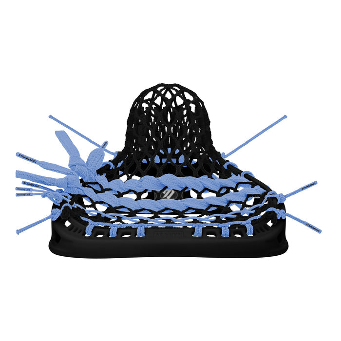 StringKing Mark 3V Strung Lacrosse Head - Black/Carolina