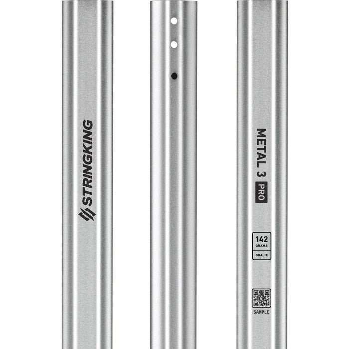 StringKing Metal 3 Pro 142 Lacrosse Shaft Goalie - Silver