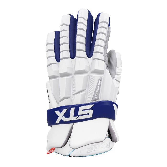 stx surgeon rzr 2 lacrosse glove- Royal
