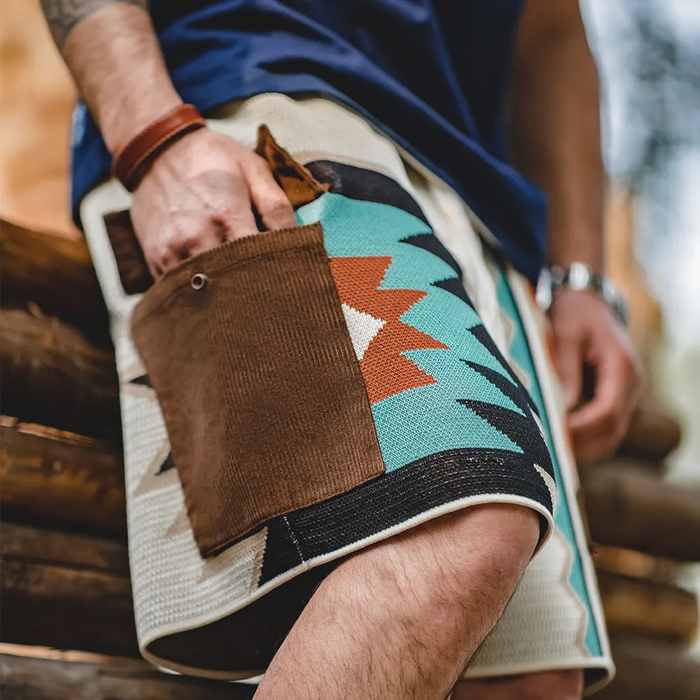 SUN GOD® RETRO JACQUARD KNIT SHORTS