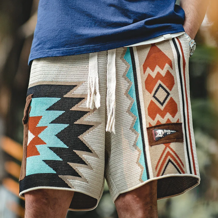 SUN GOD® RETRO JACQUARD KNIT SHORTS