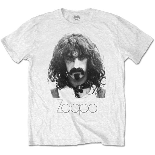 T-Shirt - Frank Zappa - Thin Logo Portrait - White