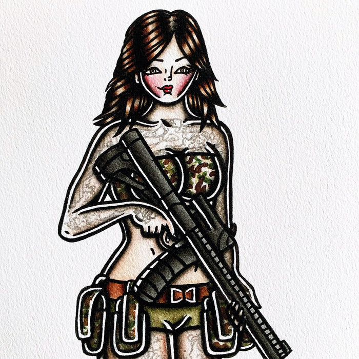 Tactical Pinup Print
