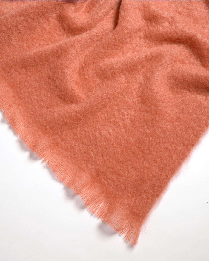 Terracotta orange mohair chair throw NZ